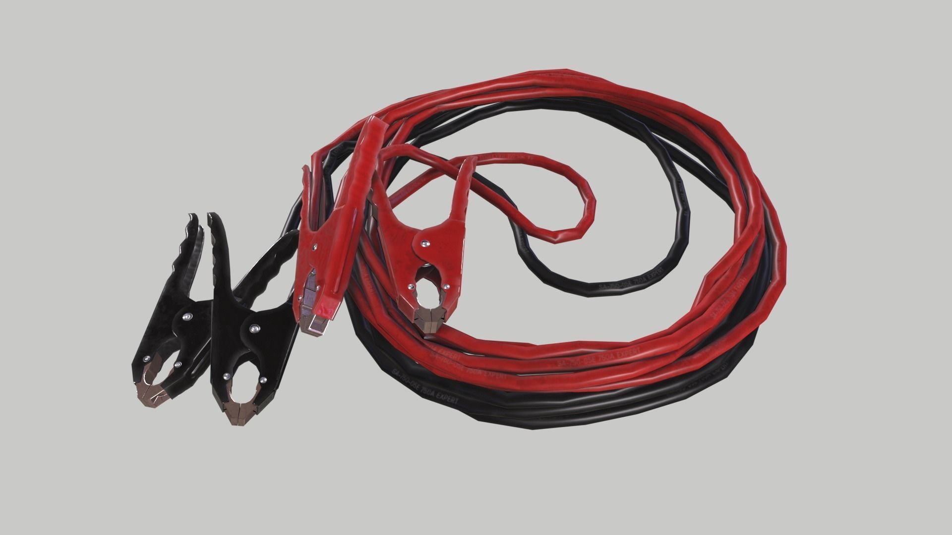 Jump Leads Low-poly 3D model_4