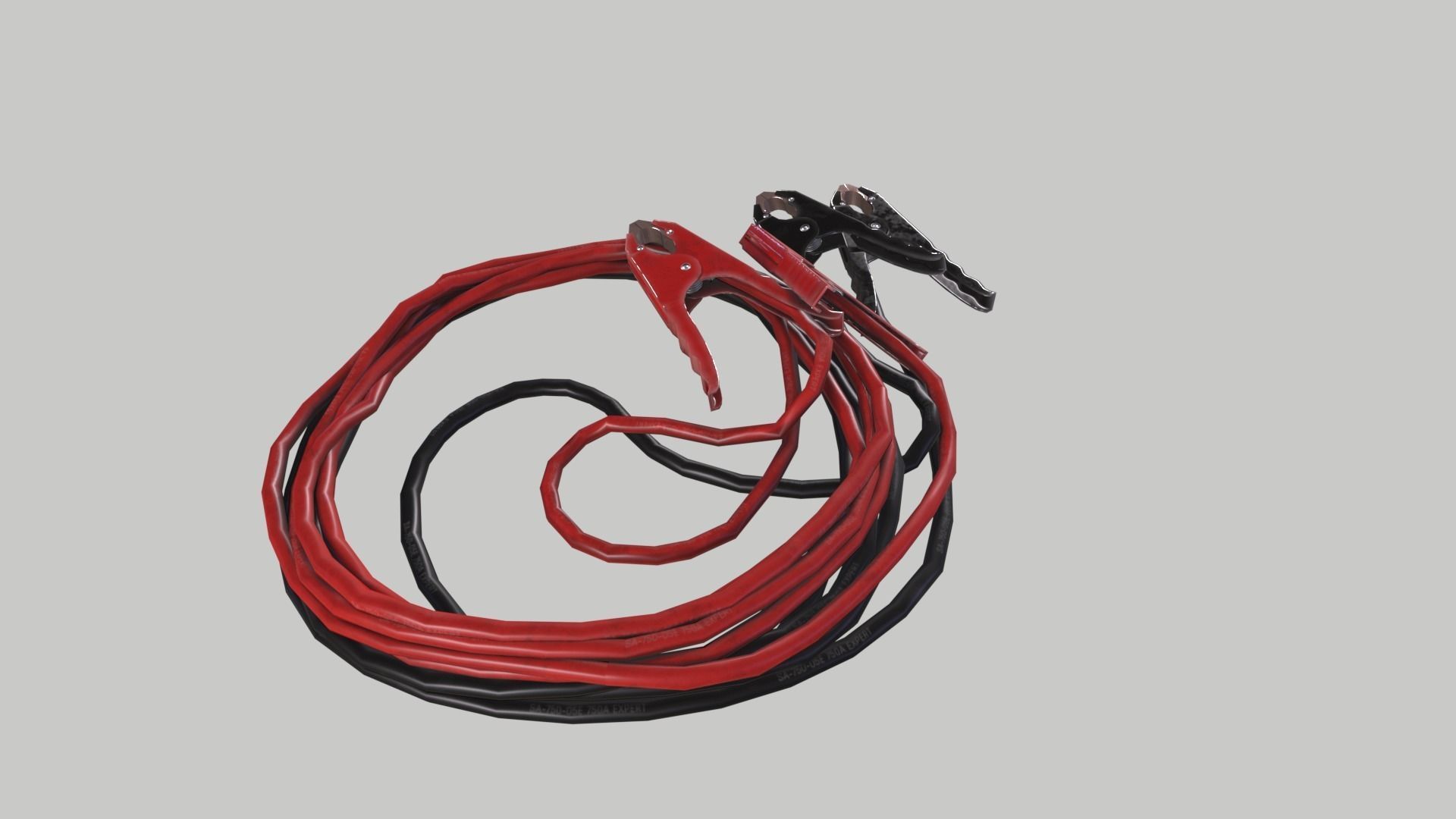 Jump Leads Low-poly 3D model_6