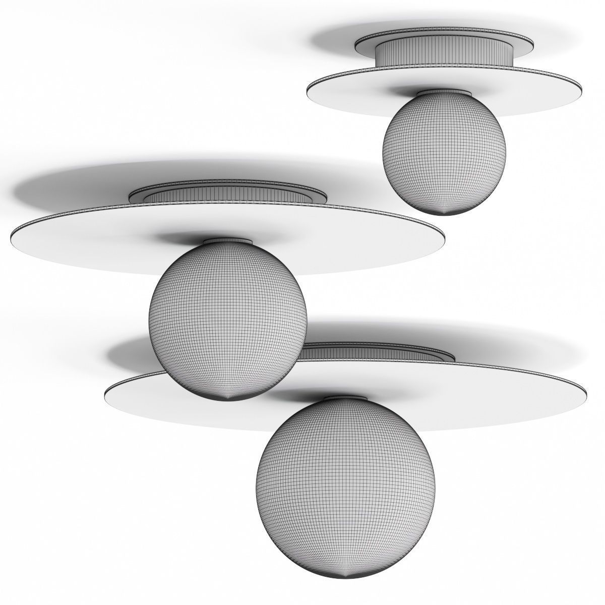 Lulu and Georgia Nodes Flush Mount Ceiling Lamp 3D model_2