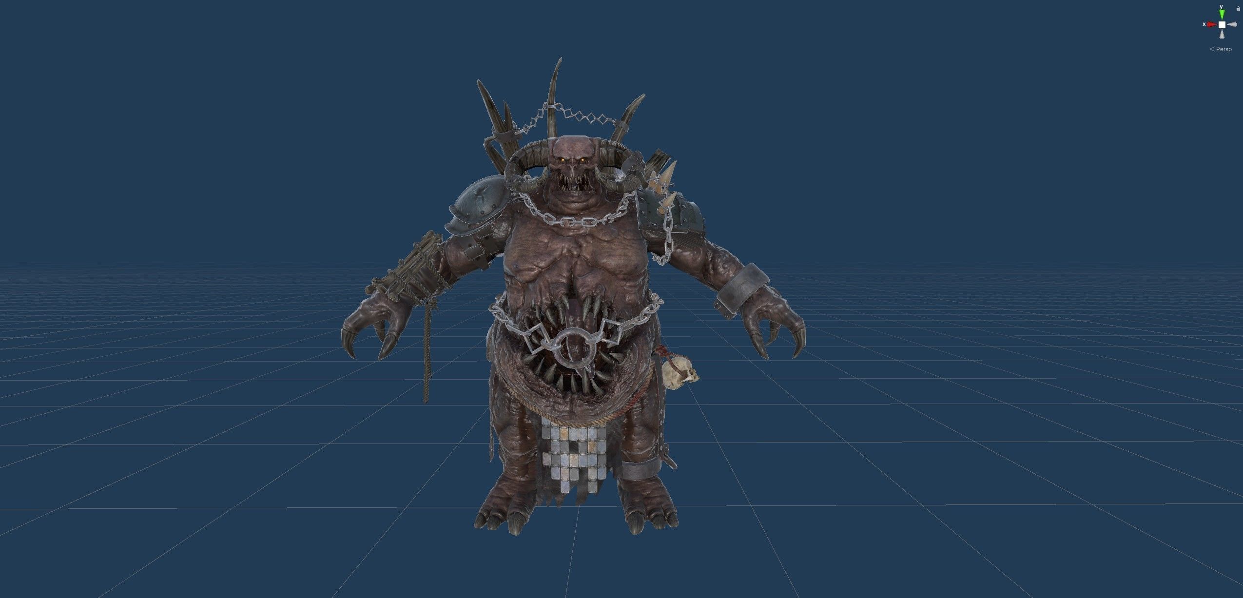 Clunk - Demon Warrior Low-poly 3D model_15