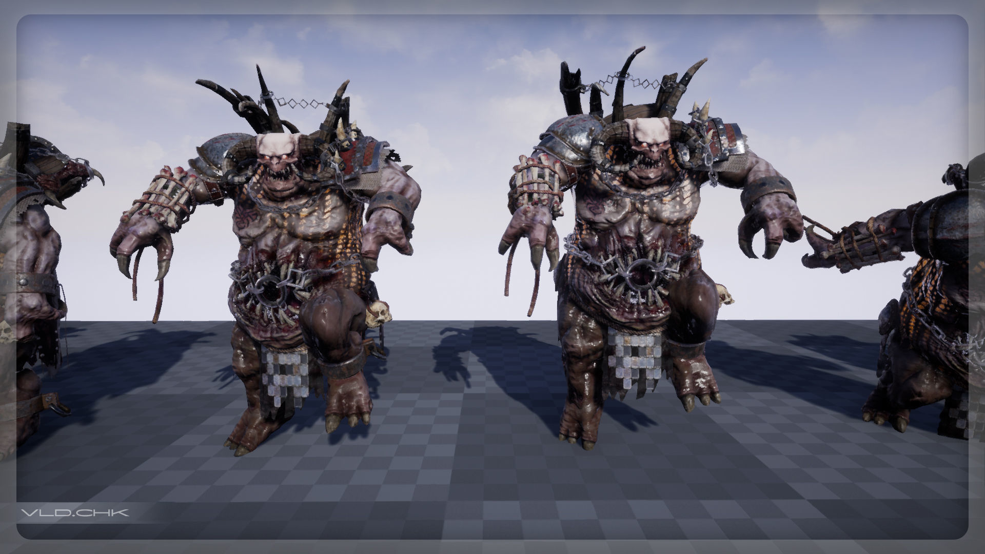 Clunk - Demon Warrior Low-poly 3D model_12