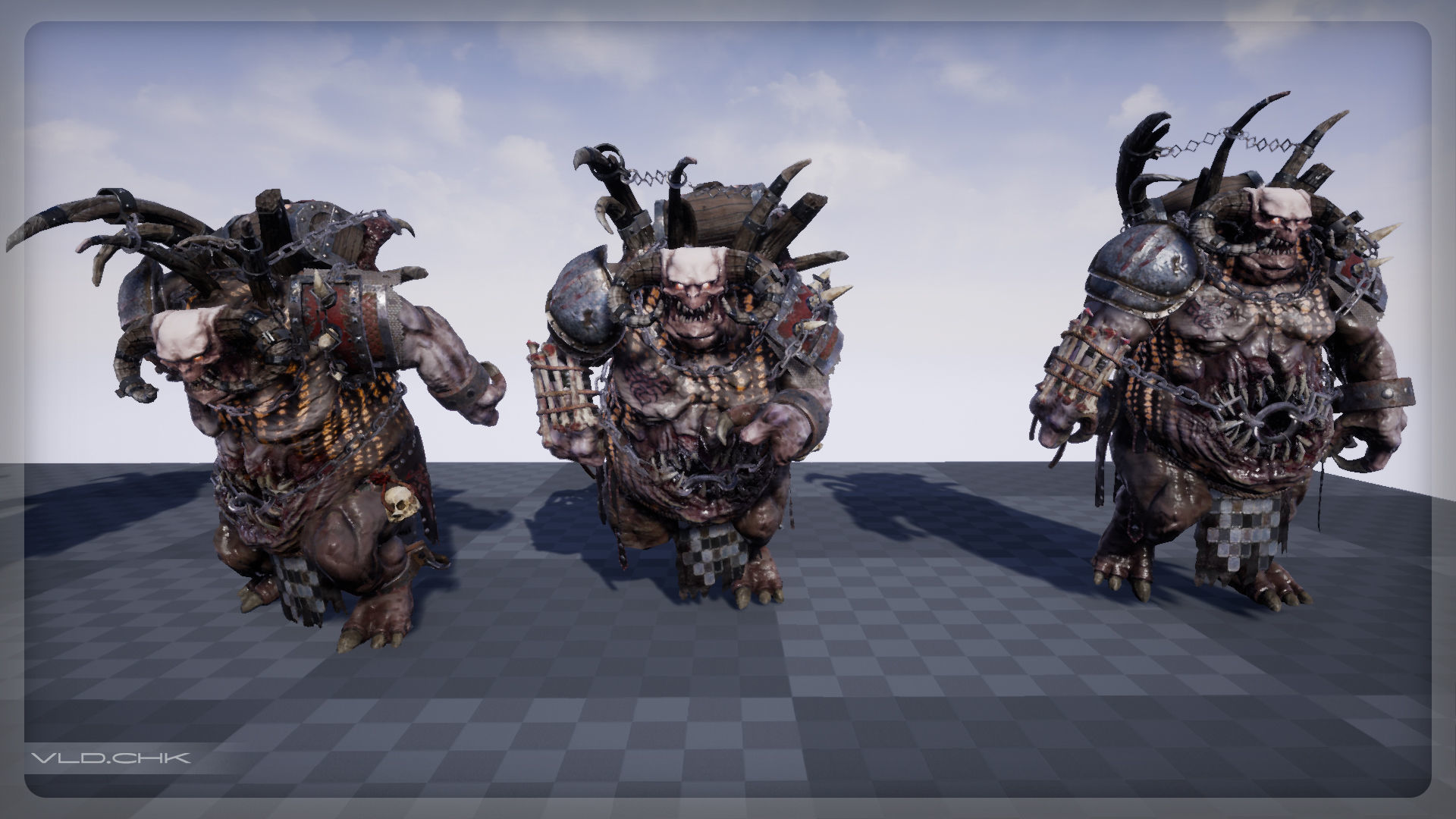 Clunk - Demon Warrior Low-poly 3D model_11