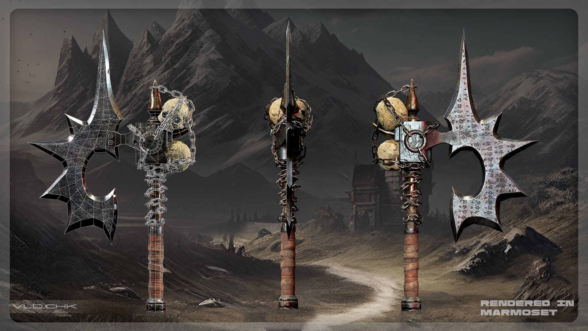 Clunk - Demon Warrior Low-poly 3D model_9