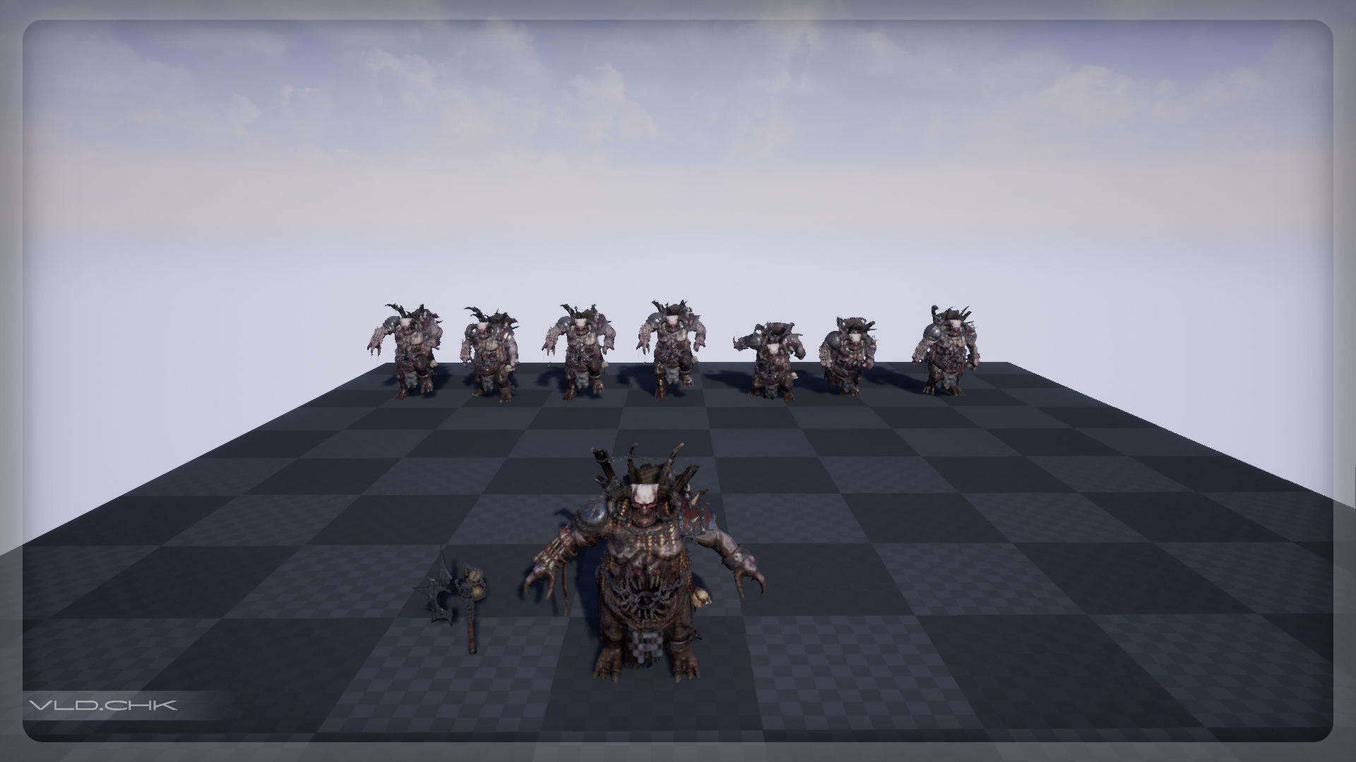 Clunk - Demon Warrior Low-poly 3D model_10