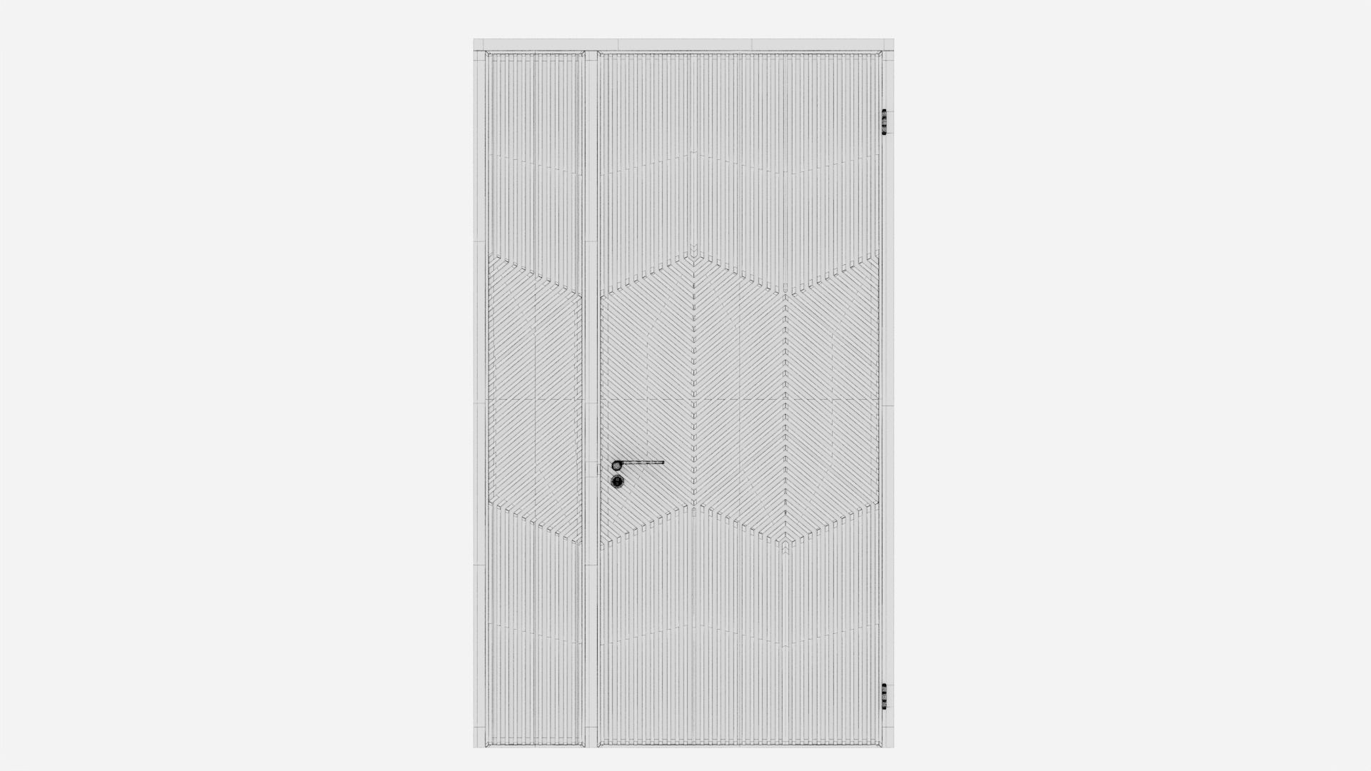 Aluminium door 121 3D model_5