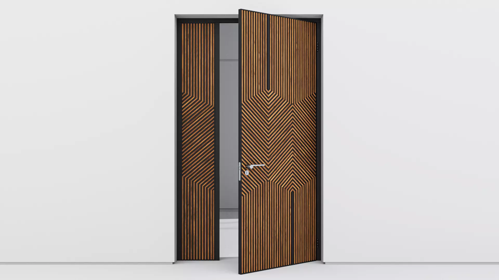 Aluminium door 121 3D model_0