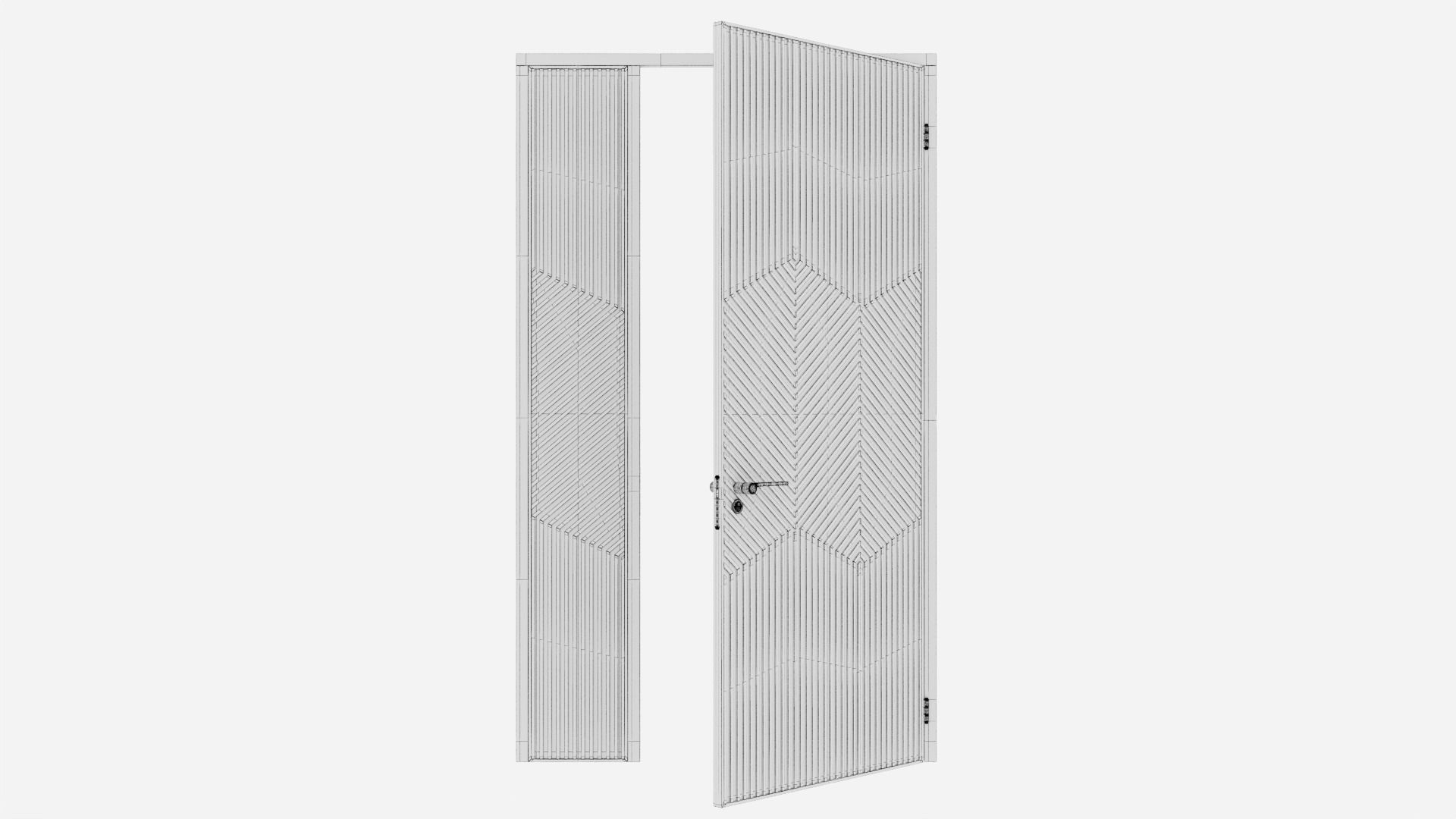Aluminium door 121 3D model_6