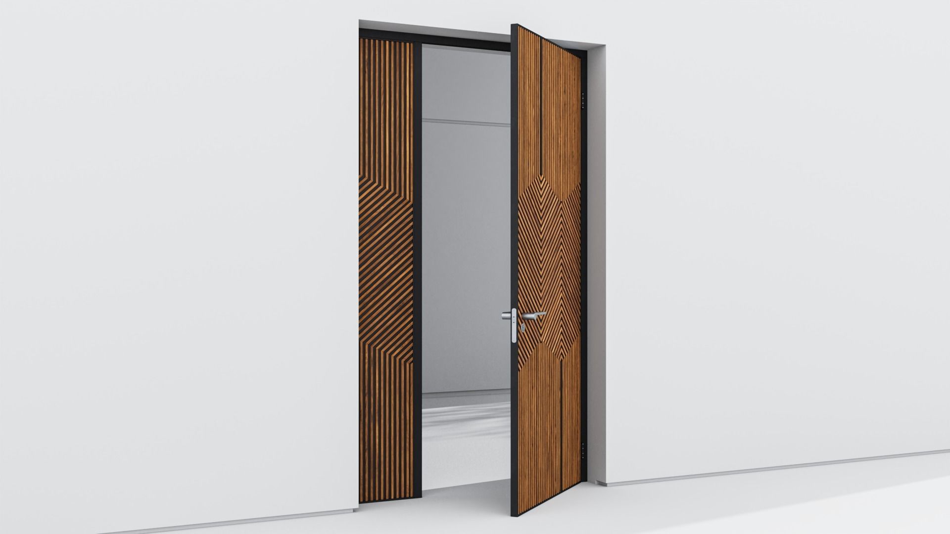 Aluminium door 121 3D model_3