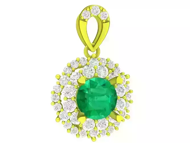 A4635 Asian Diamond Women Pendant 3D Model