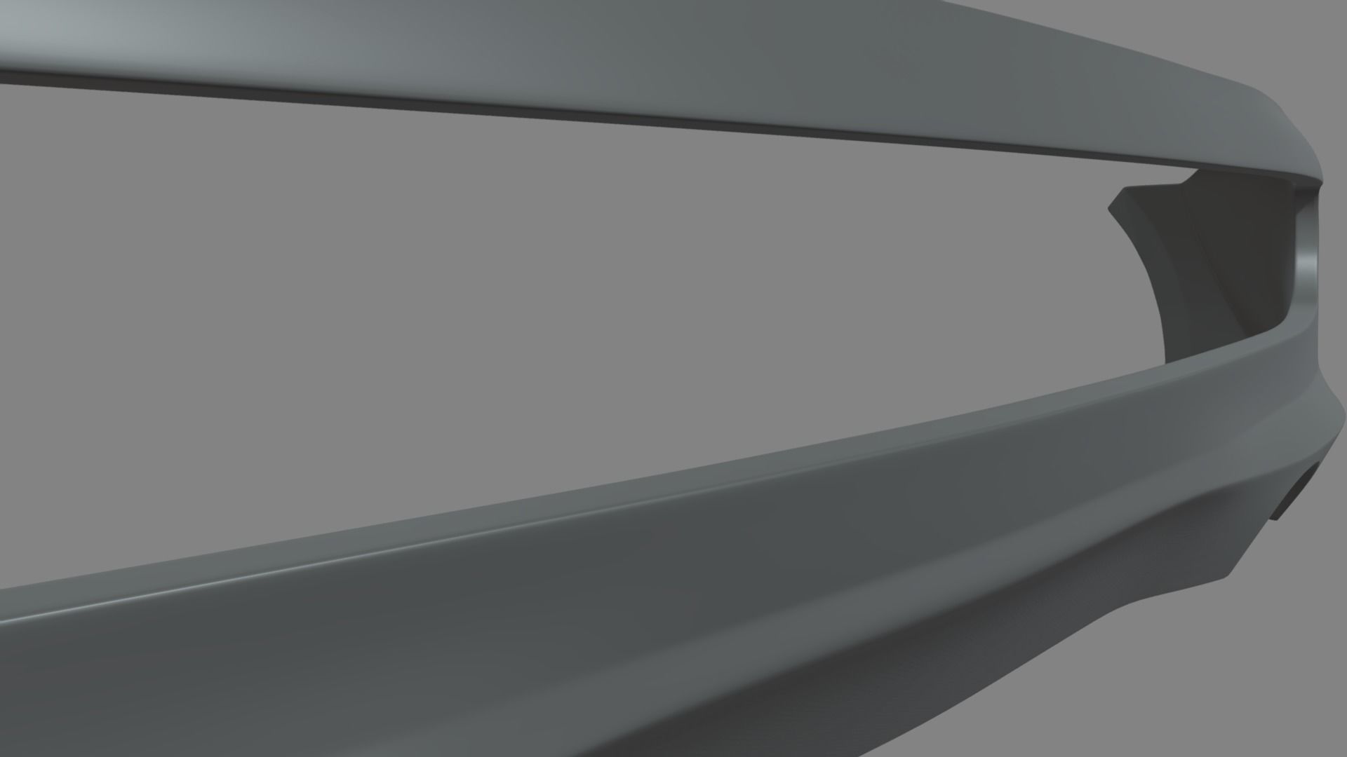 Rear Bumper Custom 01 Low-poly 3D model_7