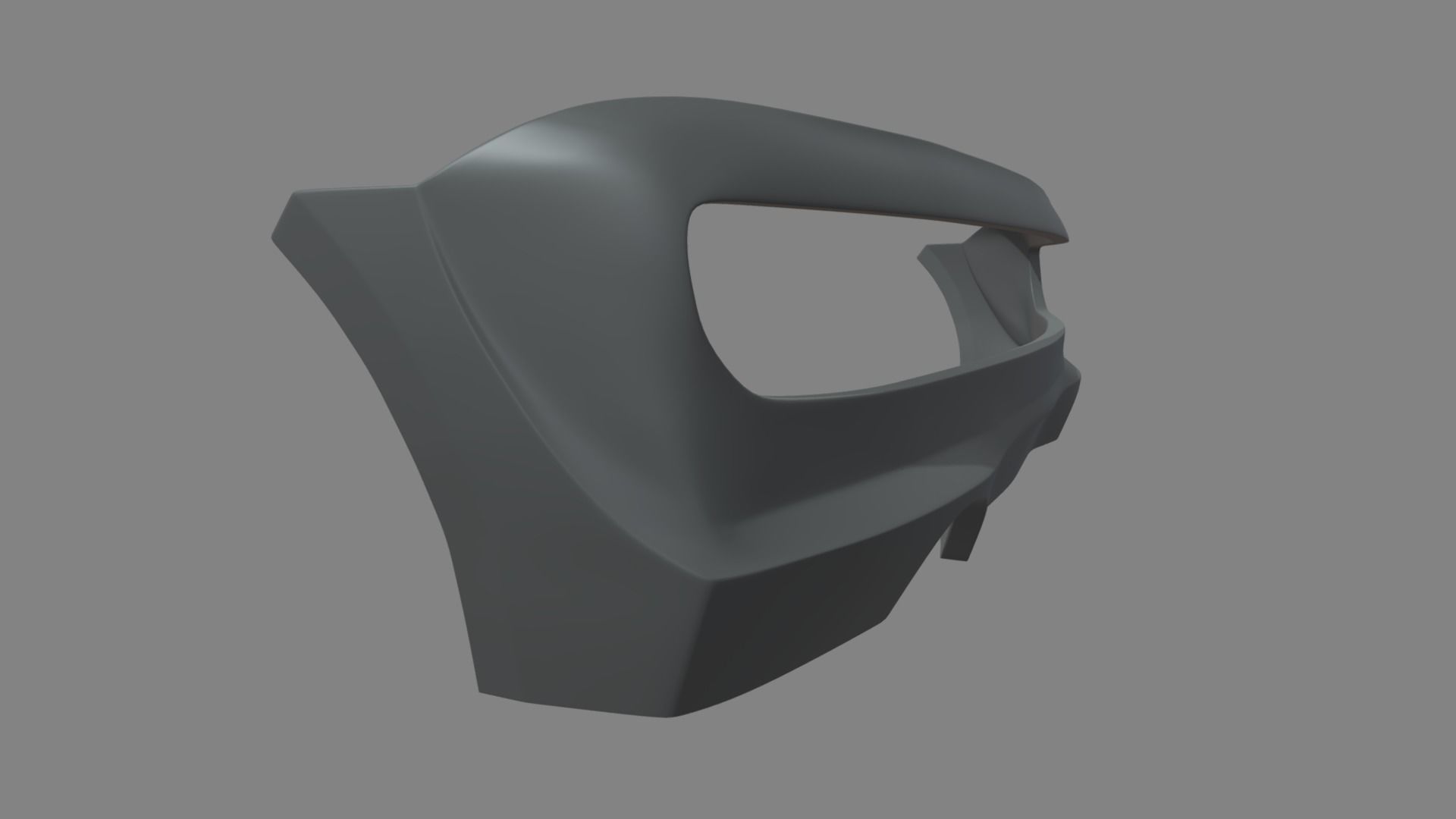 Rear Bumper Custom 01 Low-poly 3D model_2