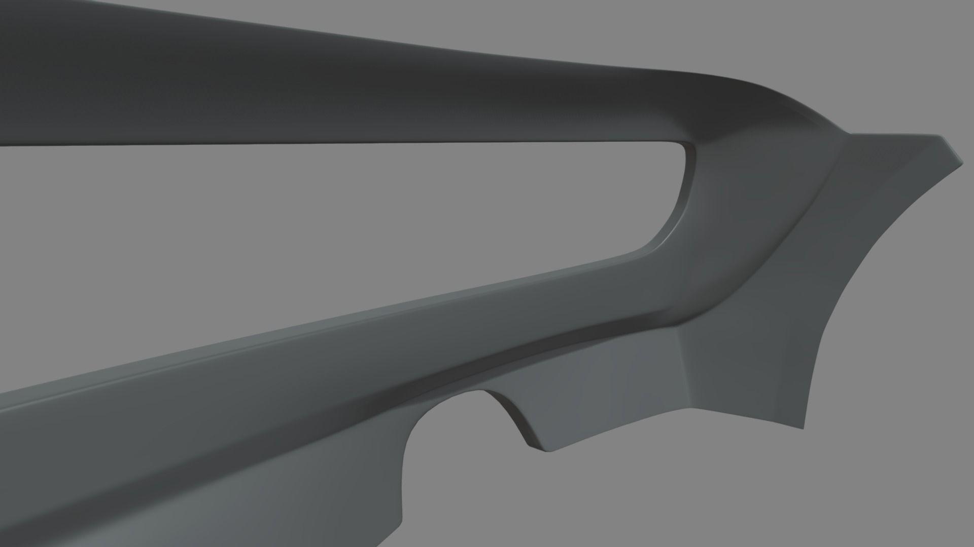 Rear Bumper Custom 01 Low-poly 3D model_6
