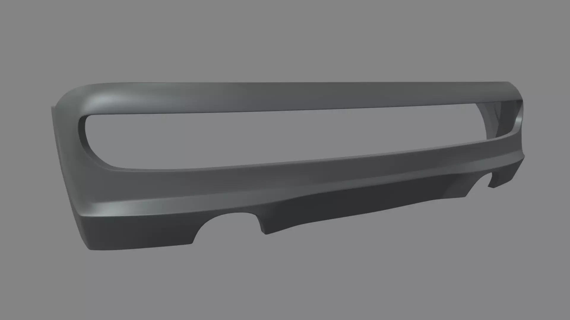 Rear Bumper Custom 01 Low-poly 3D model_0