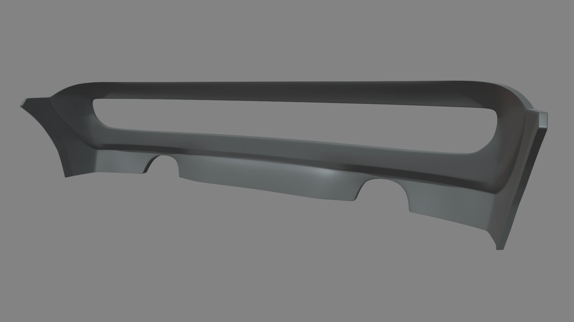 Rear Bumper Custom 01 Low-poly 3D model_1