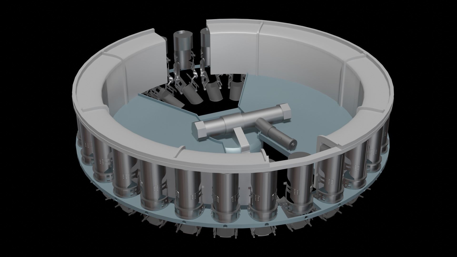 T-64 T-80 MZ Simplified Carousel Autoloader 3D model_4