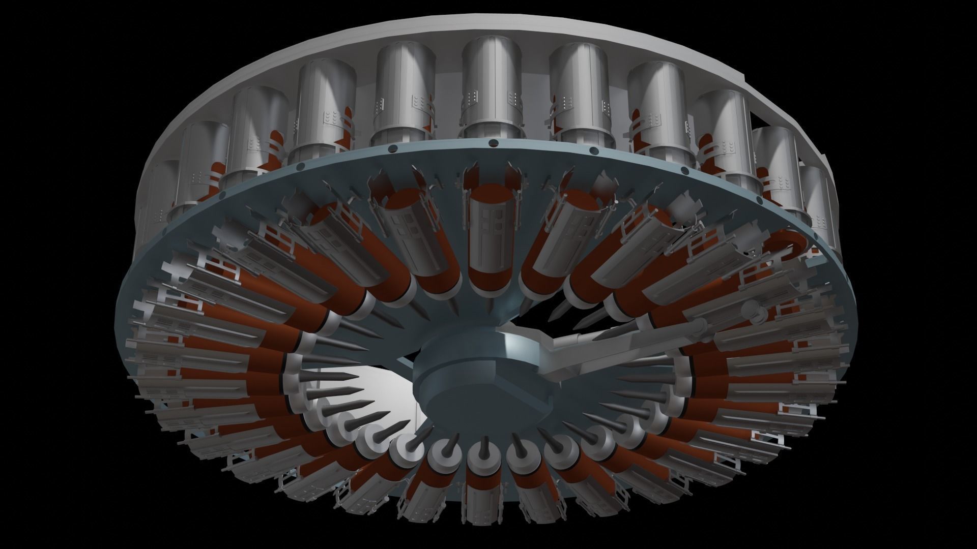 T-64 T-80 MZ Simplified Carousel Autoloader 3D model_3