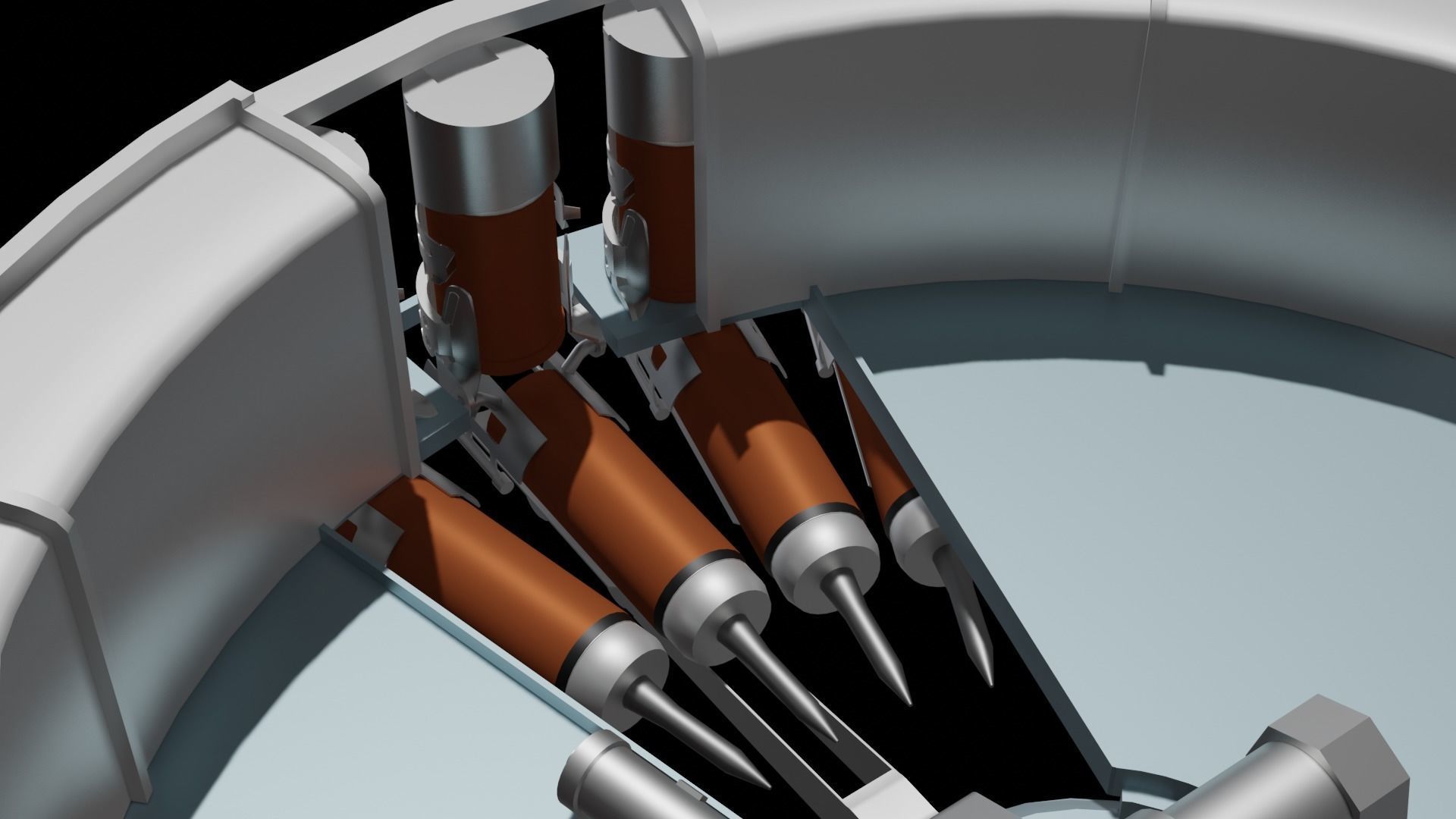T-64 T-80 MZ Simplified Carousel Autoloader 3D model_5