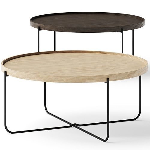 West Elm Willow Round Coffee Table 3D model