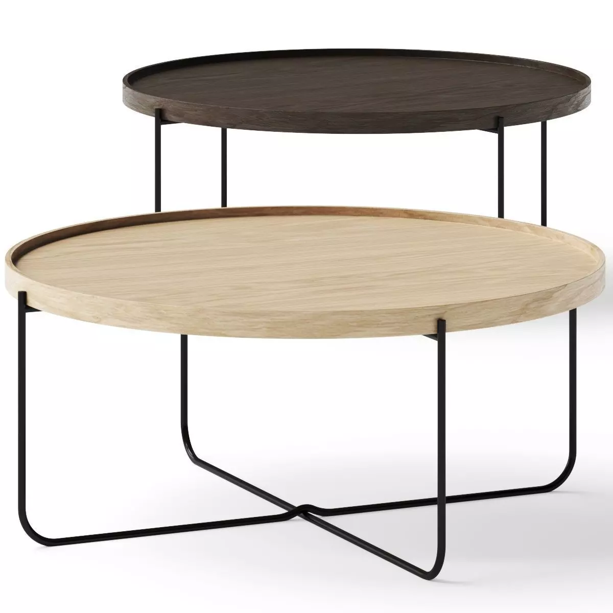 West Elm Willow Round Coffee Table 3D model_0