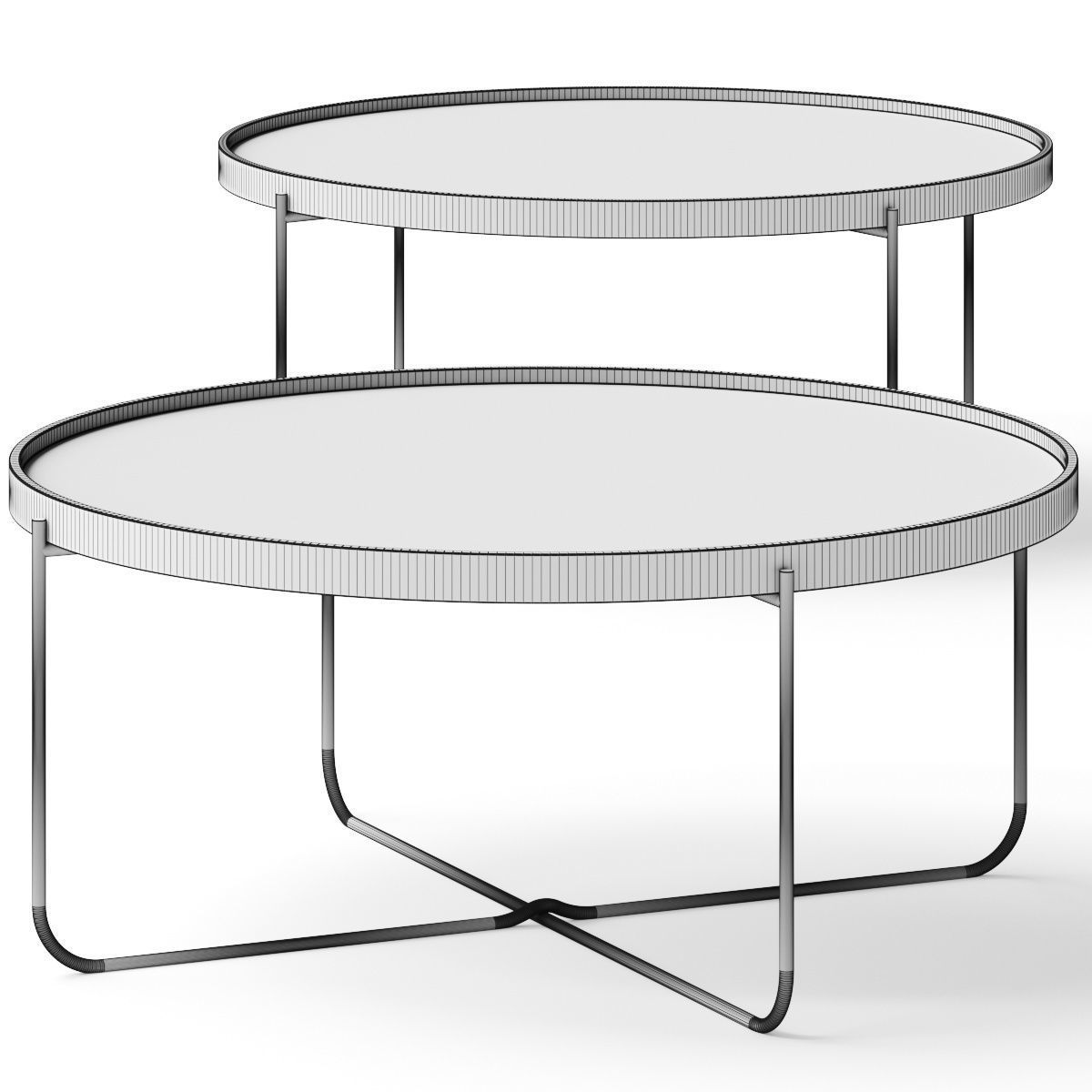 West Elm Willow Round Coffee Table 3D model_1