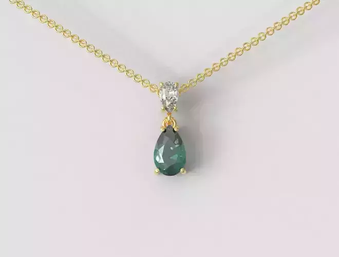 Pear Gemstone Pendant