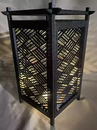 Kumiko Japanese Shoji Lantern - Hishisannoji-Kuzushi 3D print model