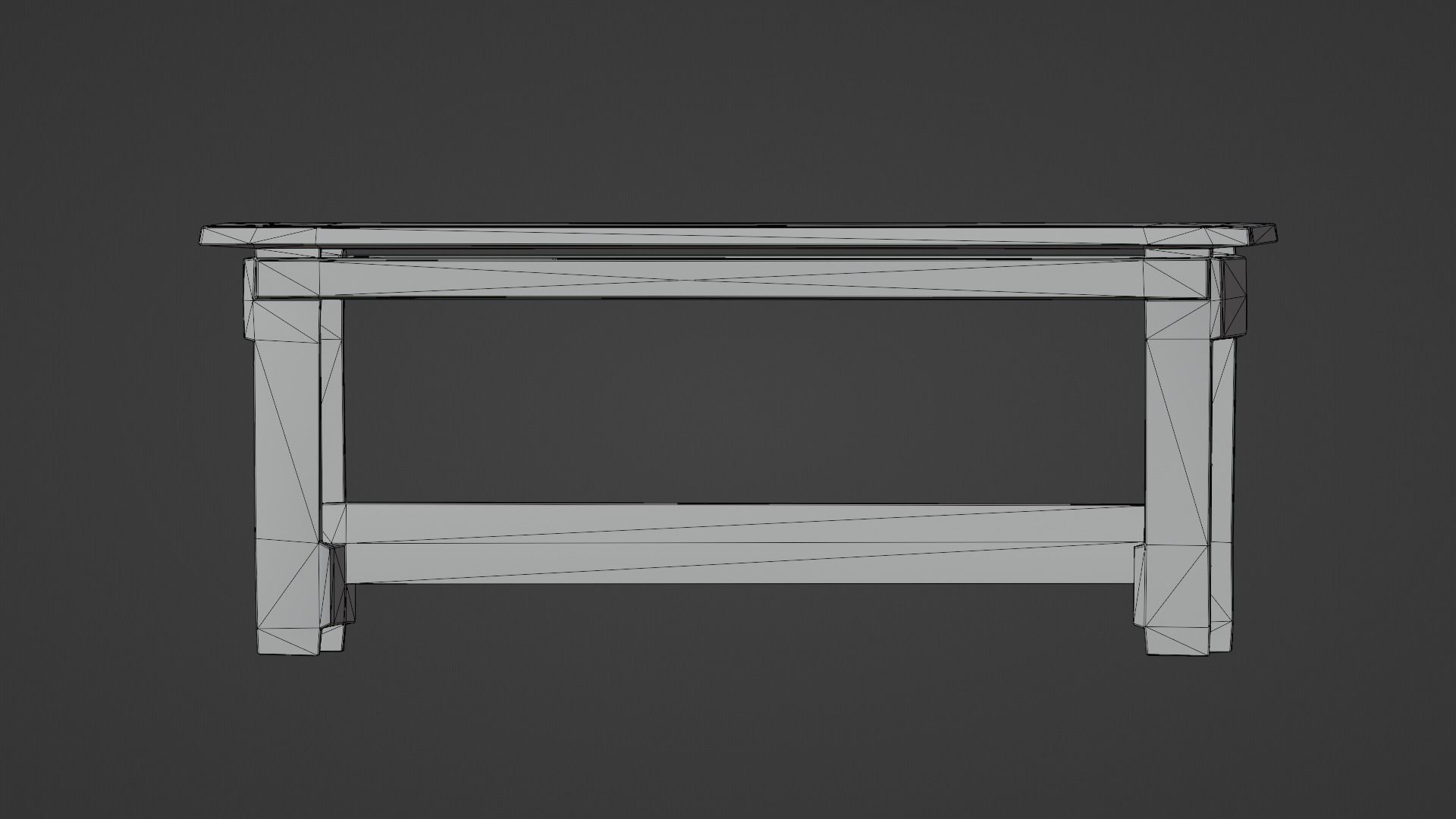 Wood Table LP GameReady Low-poly 3D model_7