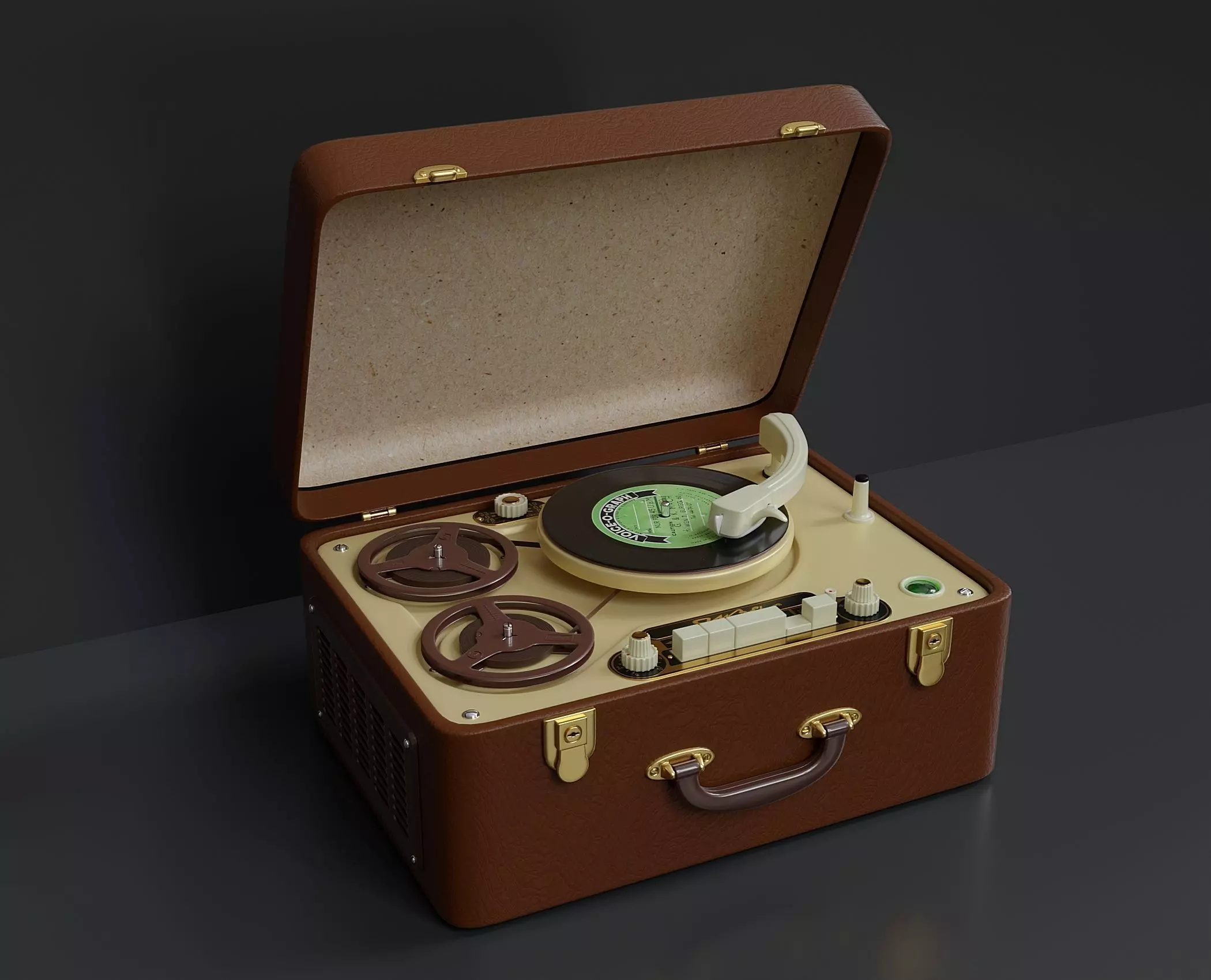 Vintage tube audio device 3D model