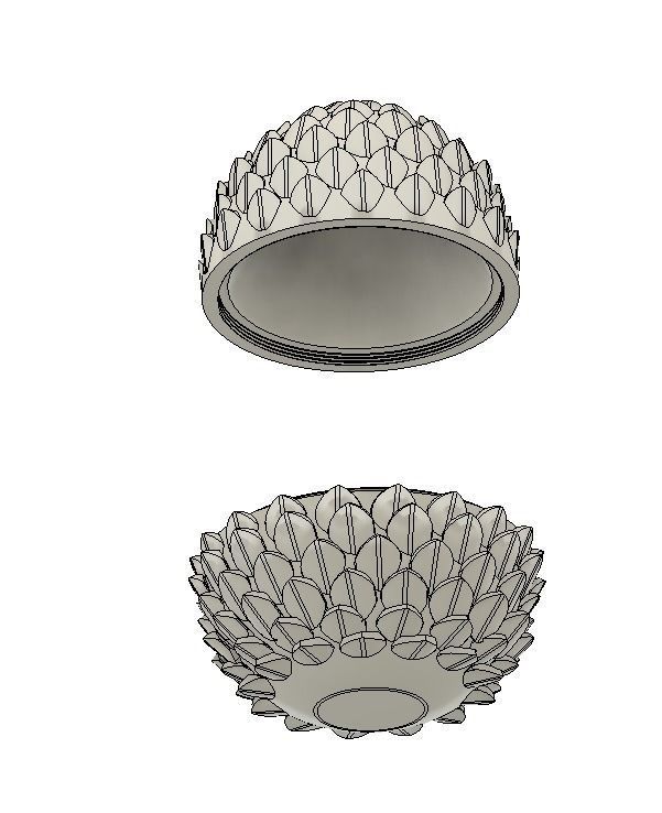 DRAGONS EGG BOX 3D print model_4