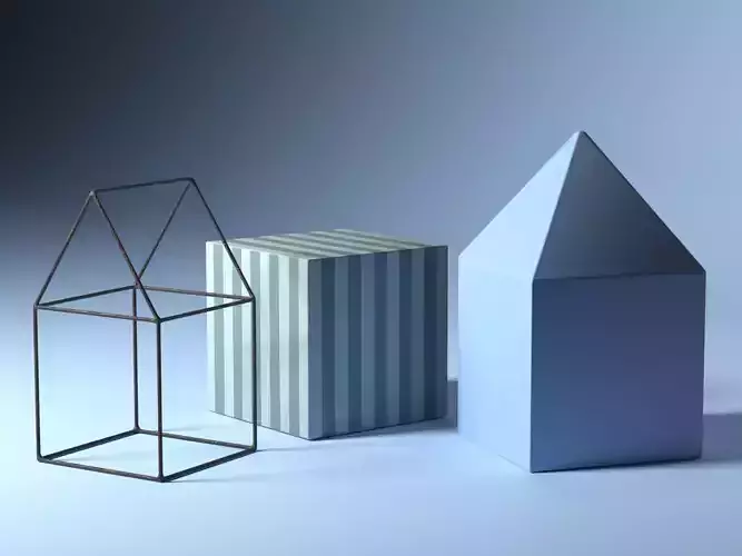 Decorative Objects Set 45 Free 3D model