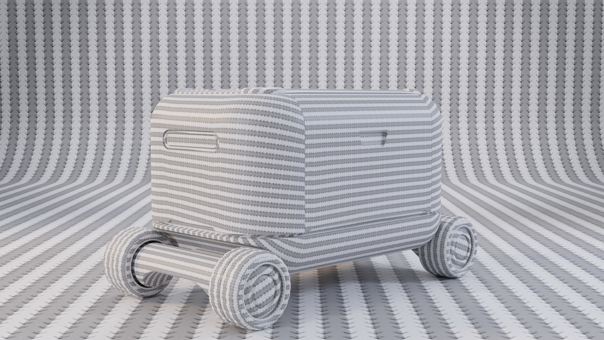 Futuristic Delivery Bot Low-poly 3D model_6