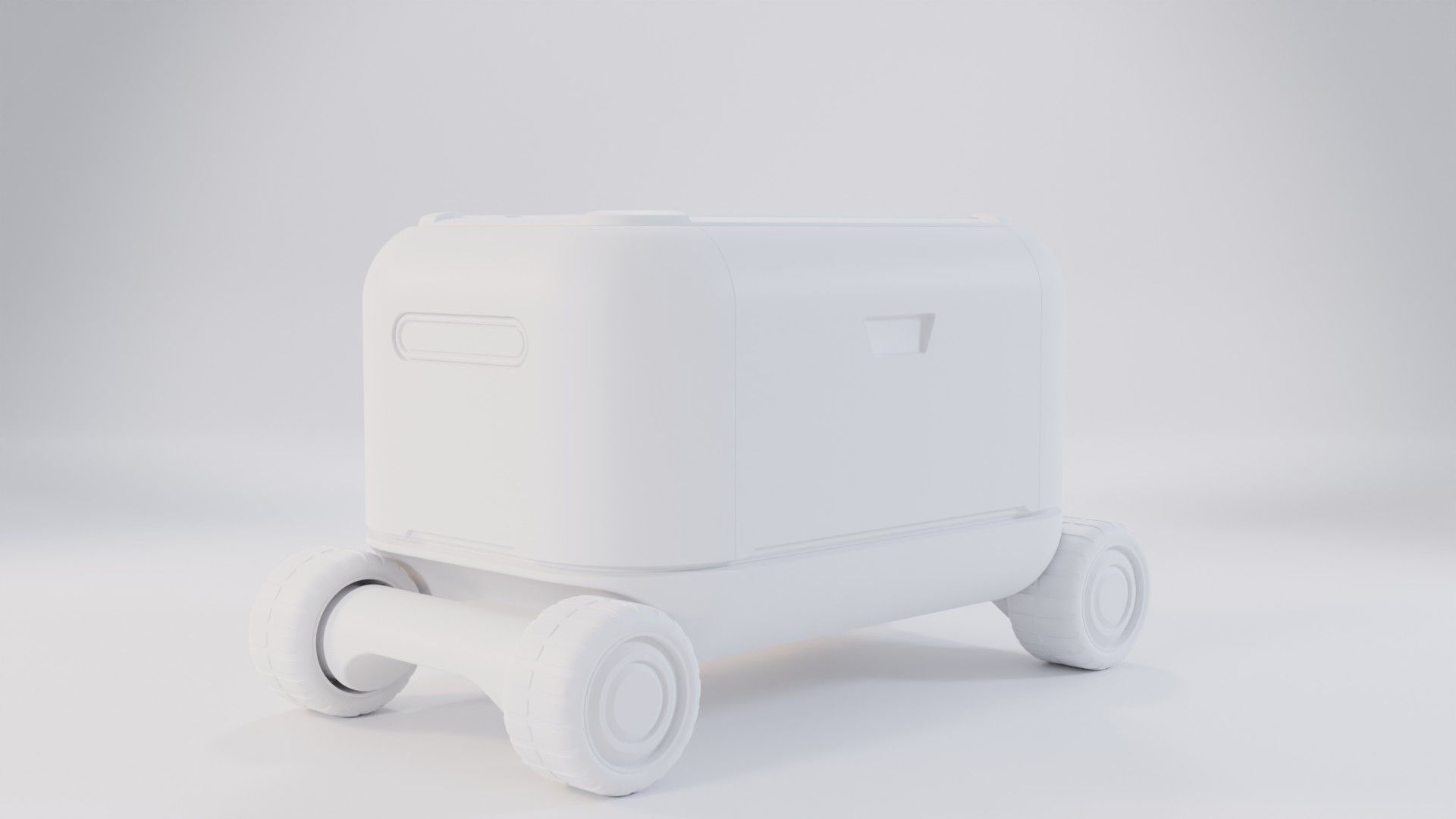 Futuristic Delivery Bot Low-poly 3D model_7