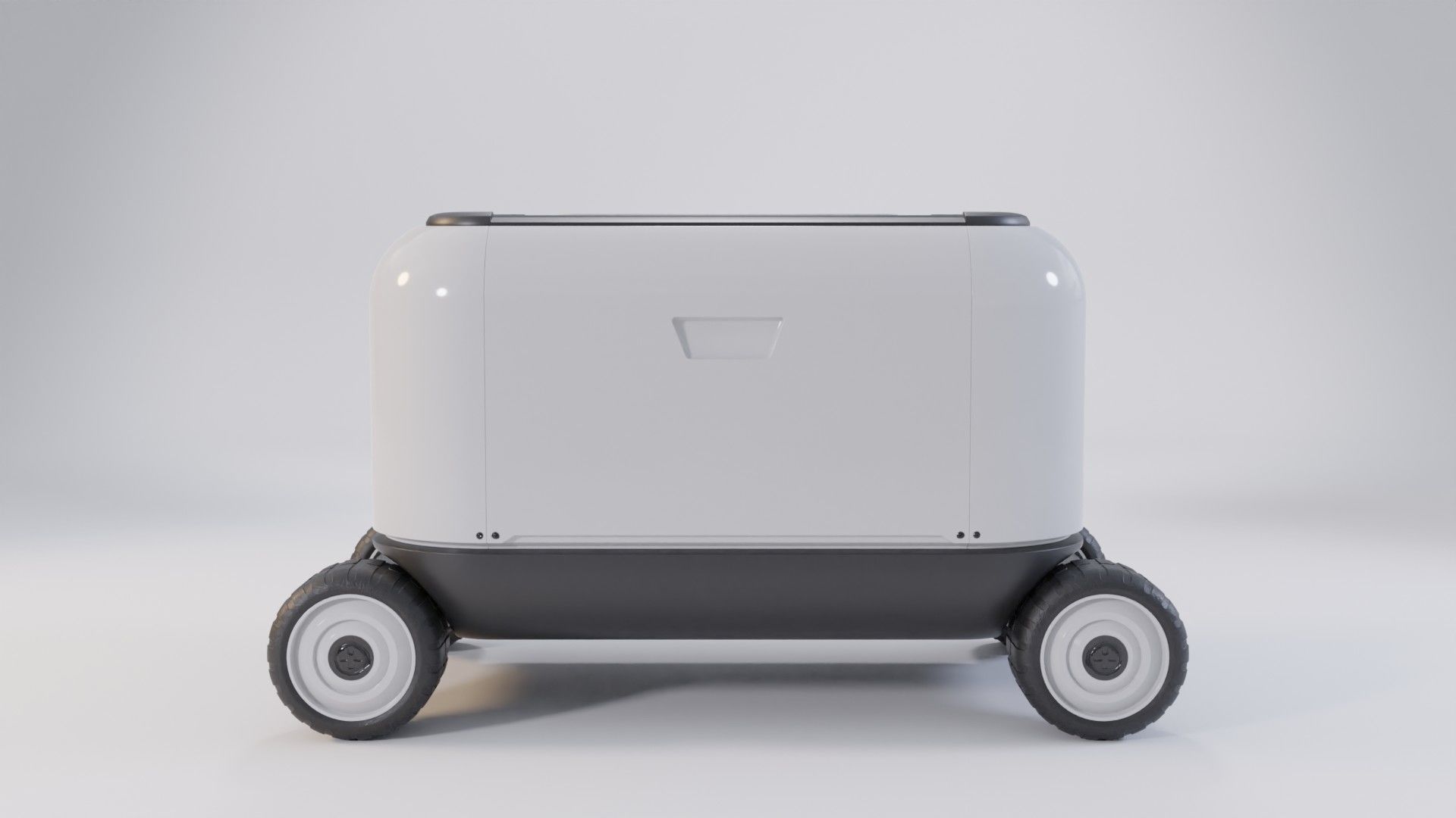 Futuristic Delivery Bot Low-poly 3D model_4
