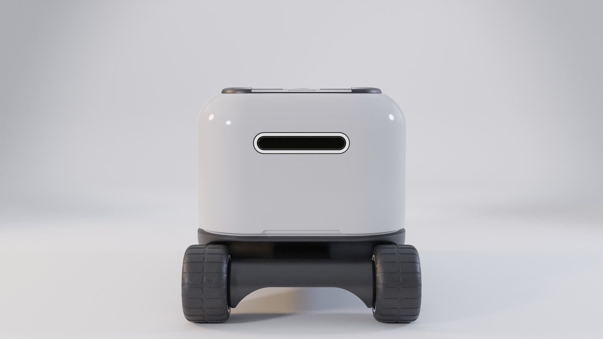 Futuristic Delivery Bot Low-poly 3D model_2