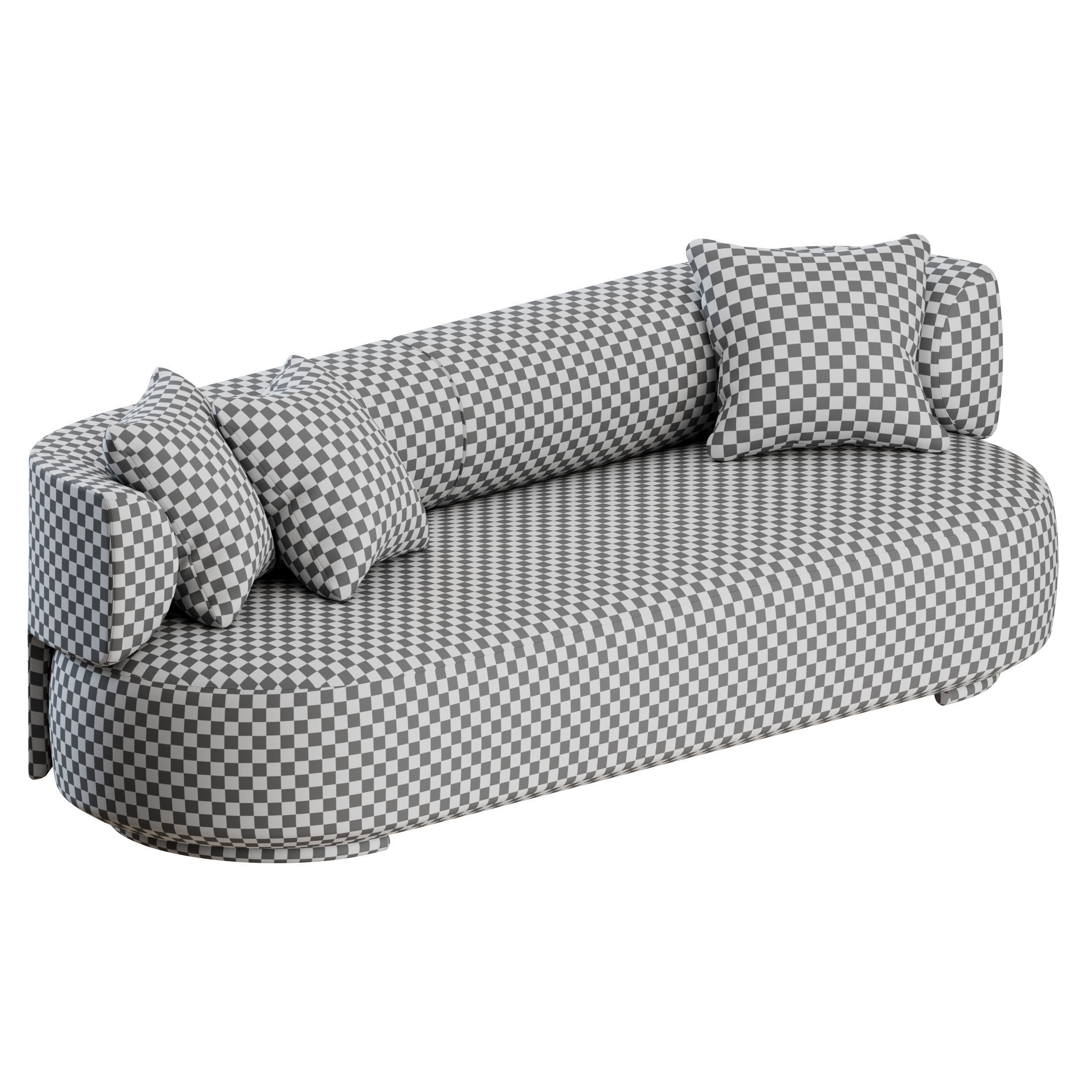 K-WAIT Sofa by Kartell 3D model_2