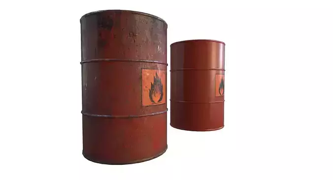 Explosive Barrel Low-poly 3D model