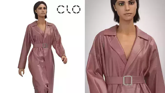 Coat trench 3D model