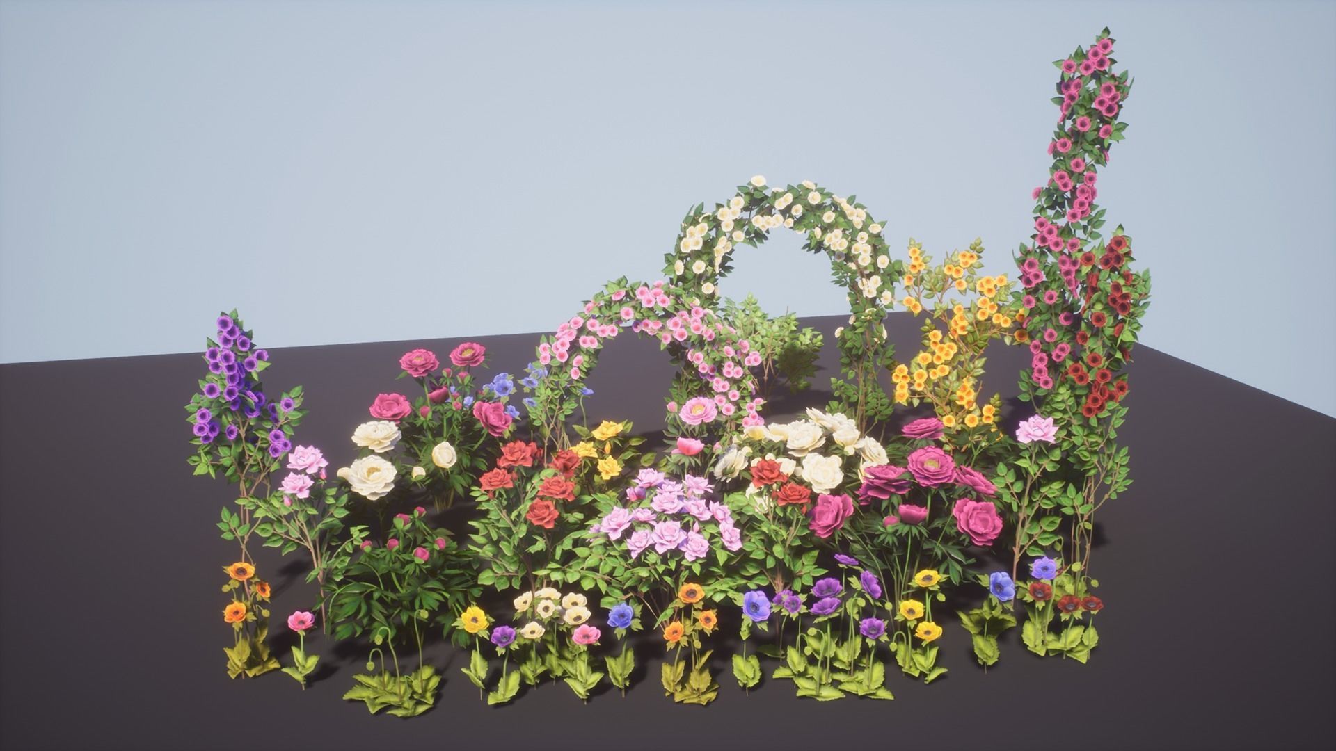 Flowers Pack Low-poly 3D model_10