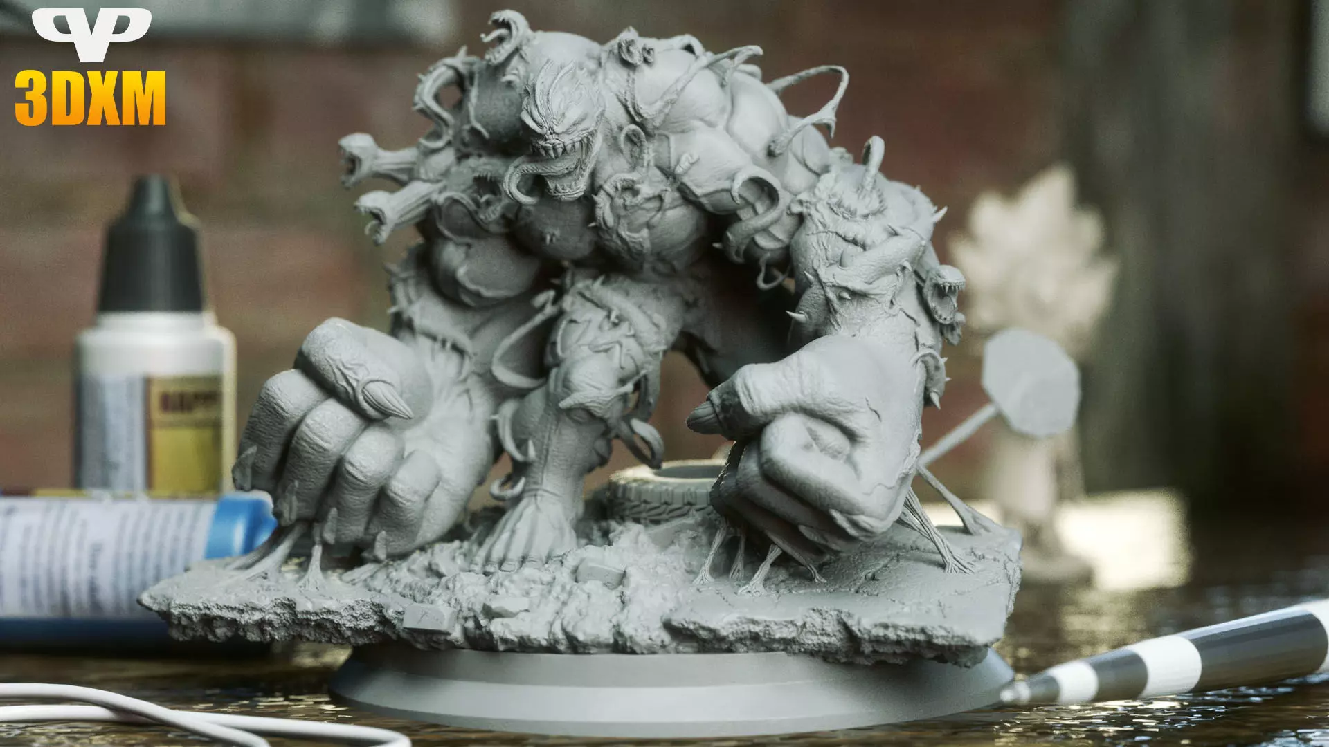 Venomized Hulk STL for 3D Printing ChibiSTL 3DXM 3D print model_0