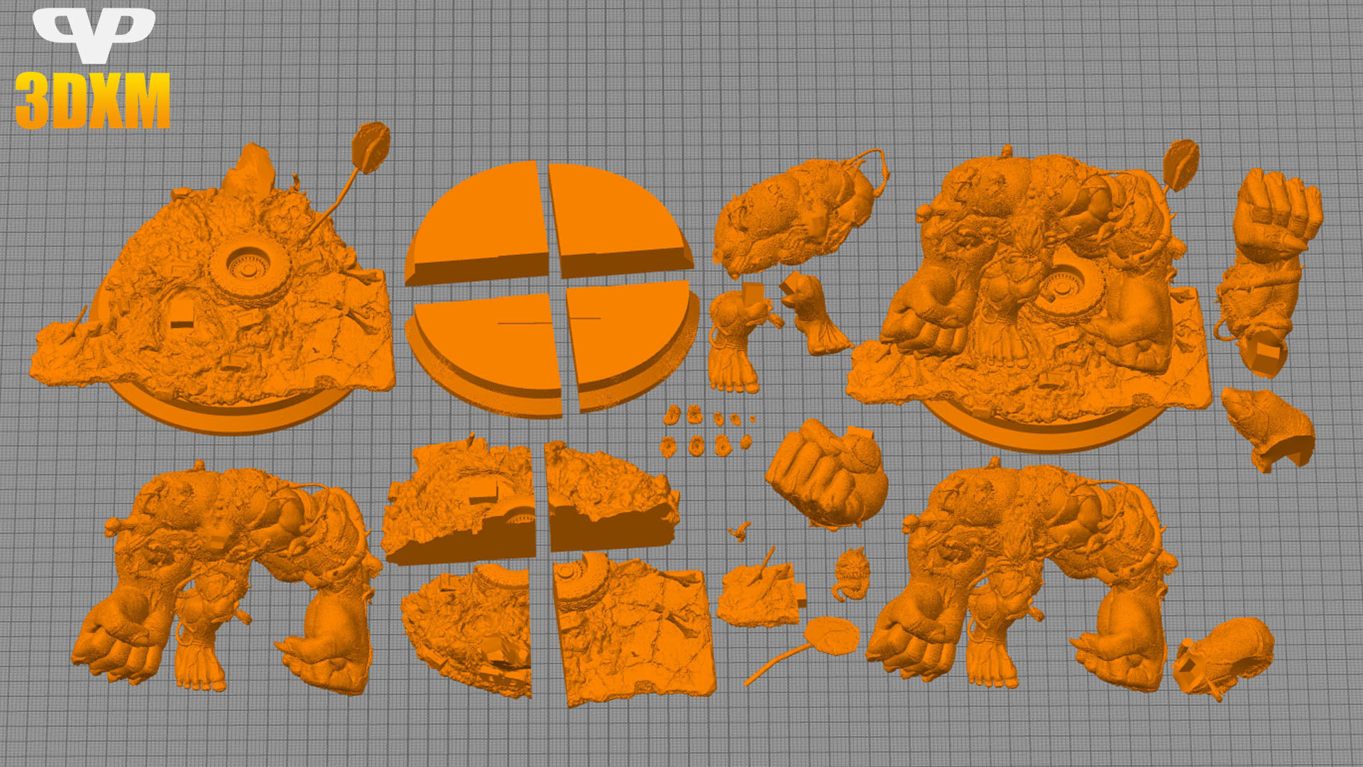 Venomized Hulk STL for 3D Printing ChibiSTL 3DXM 3D print model_1