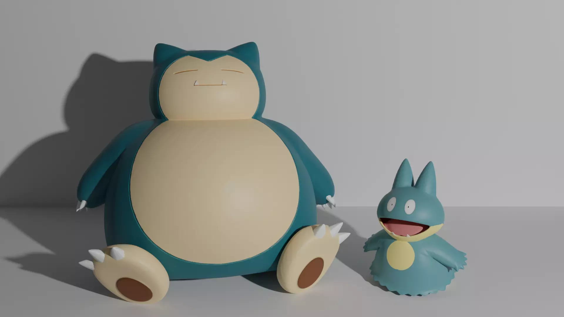 Munchlax and Snorlax pokemon 3D print model 3D print model_0