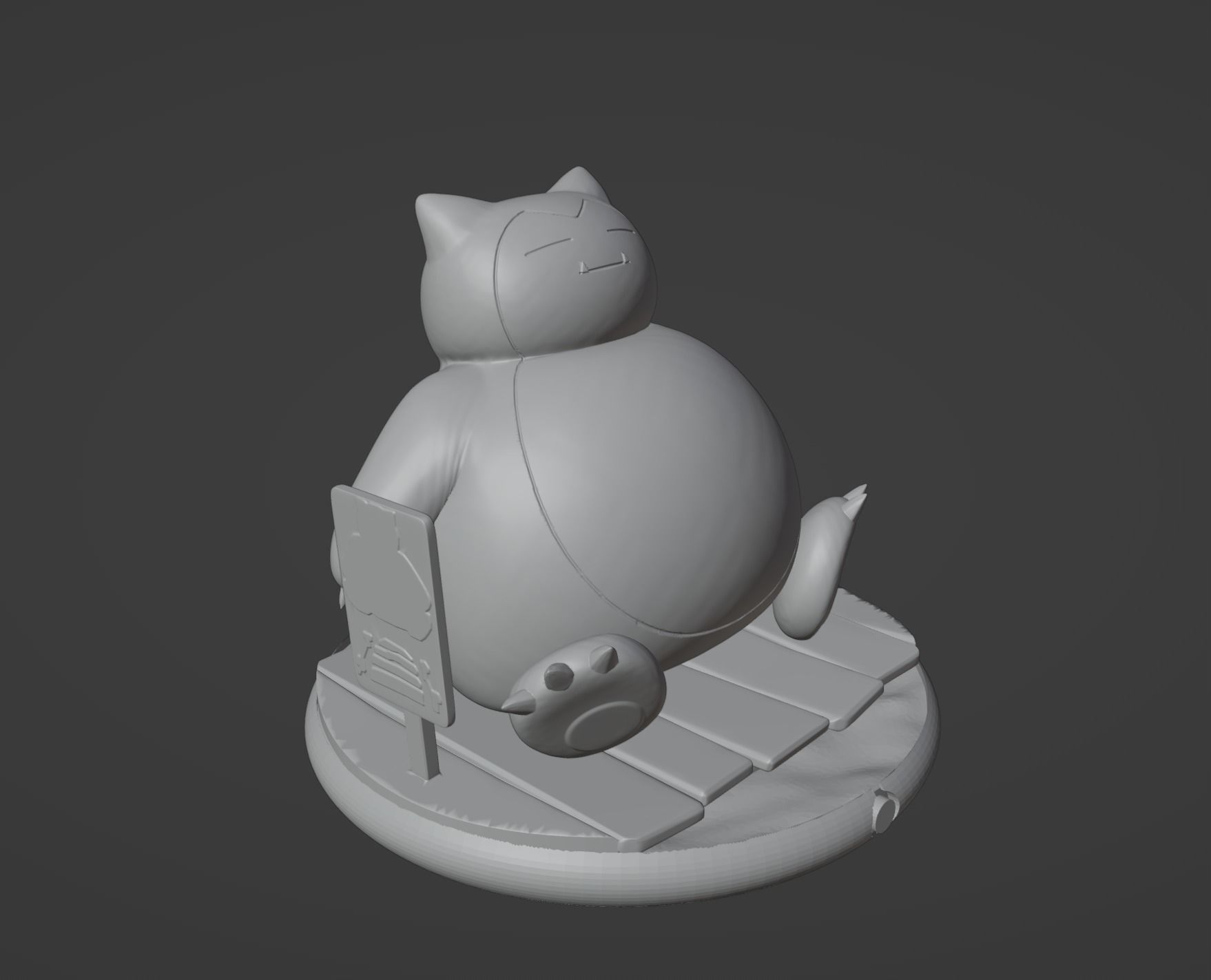 Munchlax and Snorlax pokemon 3D print model 3D print model_19