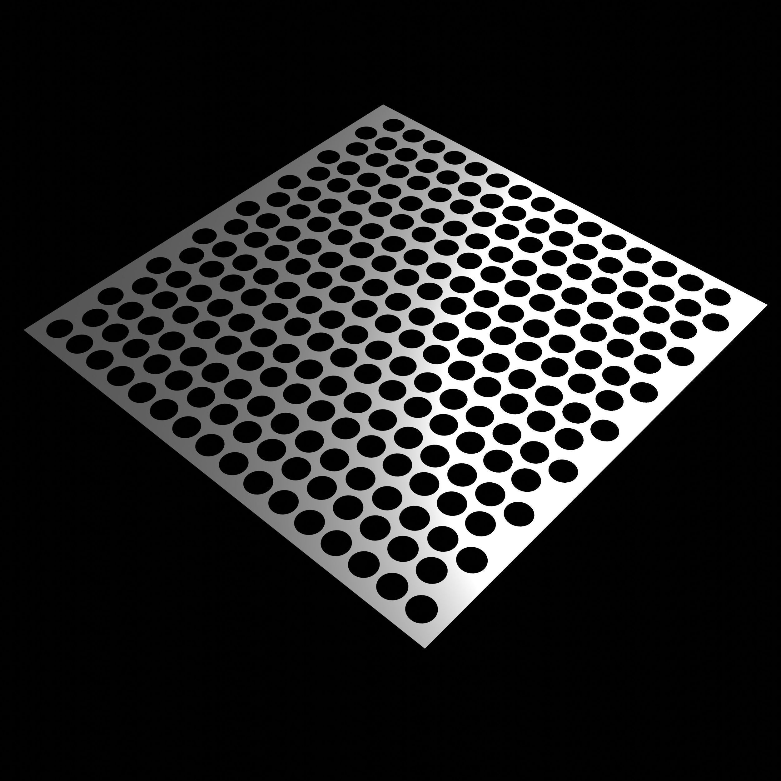 Perforated panel with 50 percent of opening 3D model_1