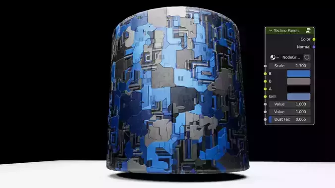 Techno Material For Blender 3D model