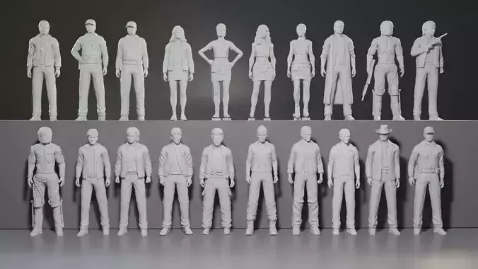 The Wraith group of figurines