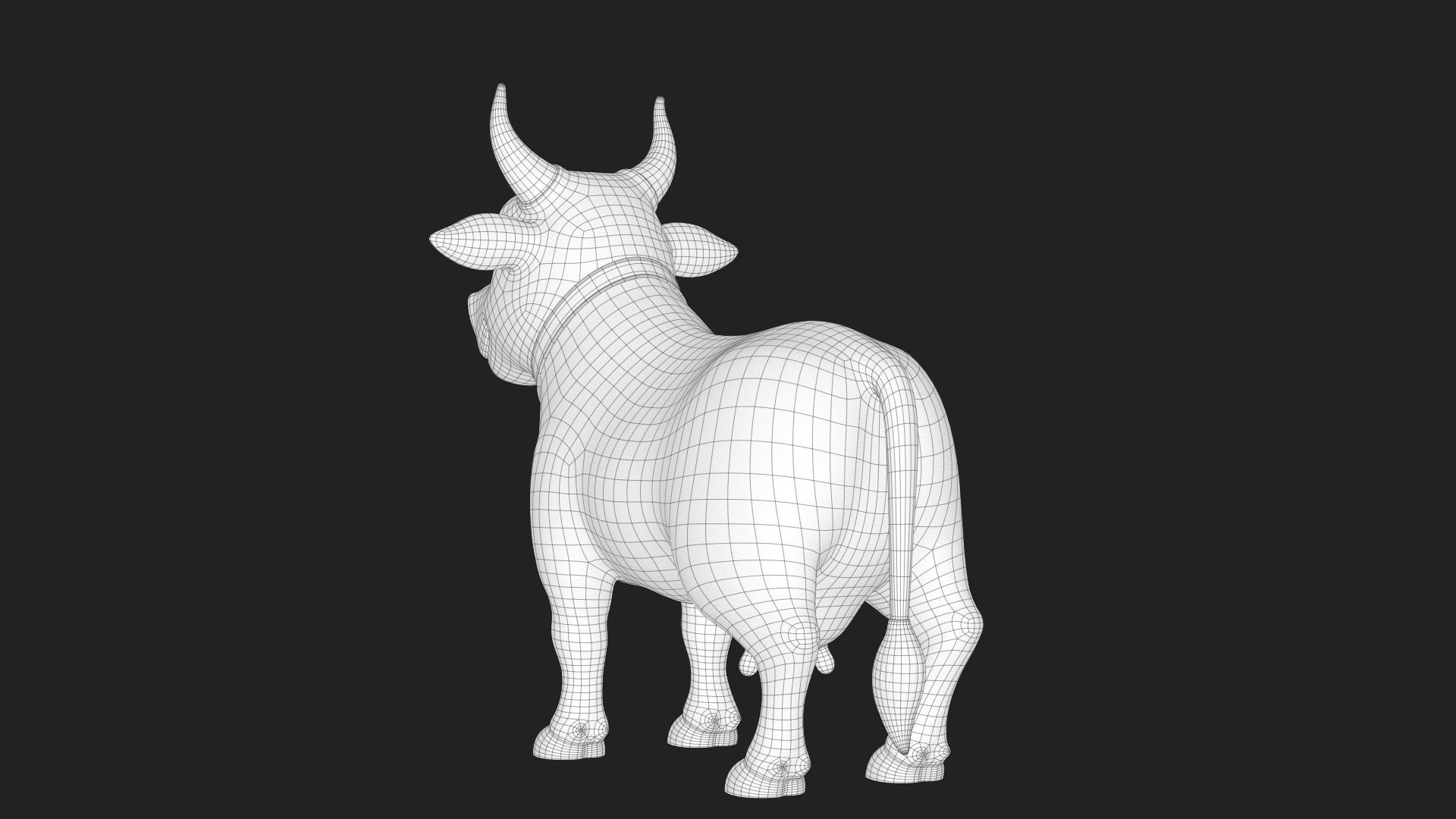 Cartoon Cow V3 Low-poly 3D model_16