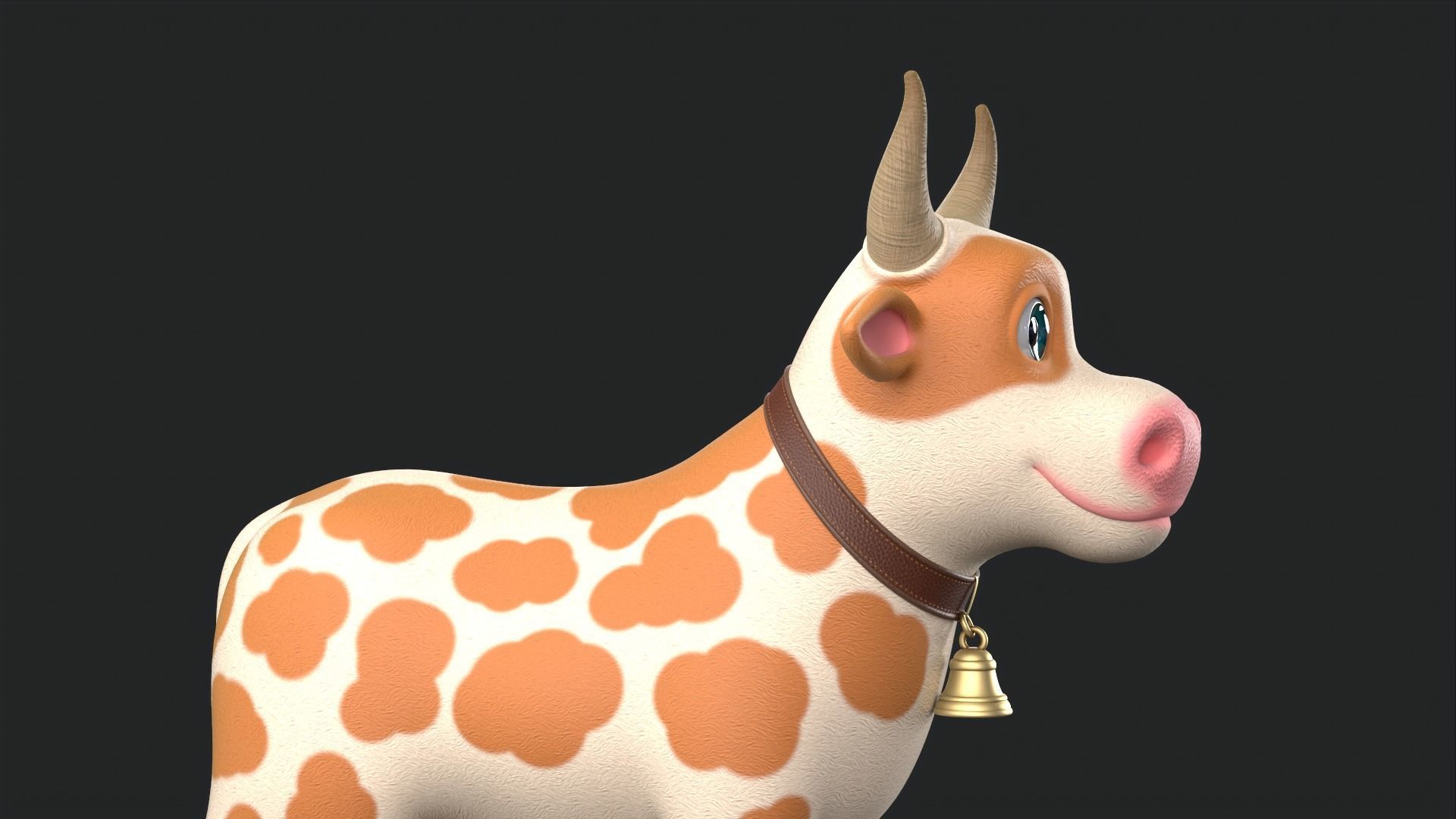 Cartoon Cow V3 Low-poly 3D model_40