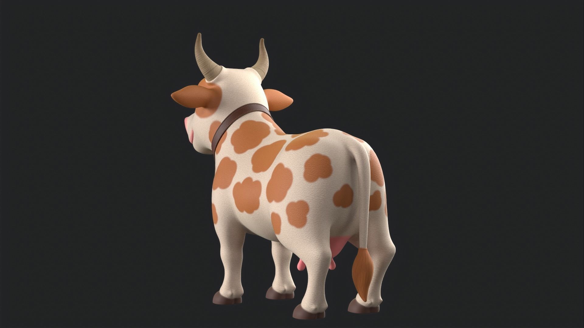Cartoon Cow V3 Low-poly 3D model_6