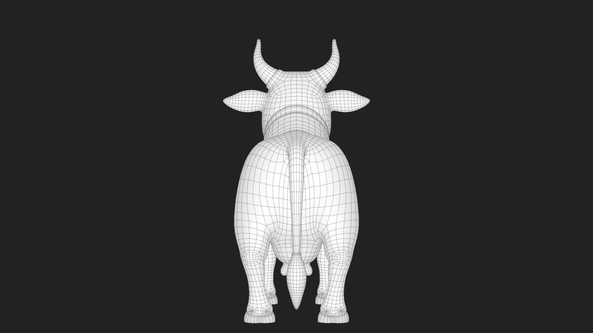 Cartoon Cow V3 Low-poly 3D model_17