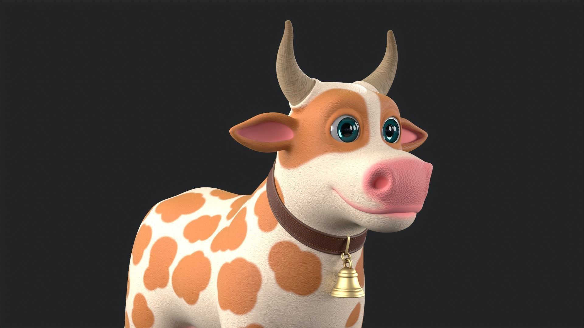 Cartoon Cow V3 Low-poly 3D model_41